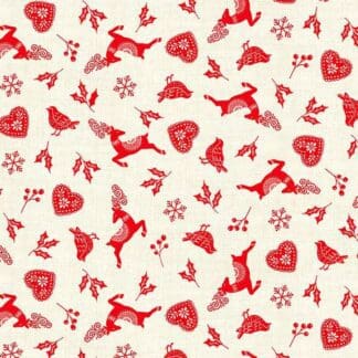 Makower UK - Scandi Christmas - Scatter Red
