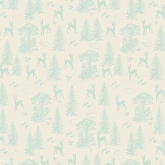 Riley Blake Designs - Woodland Spring - Deer - #C4991-Aqua