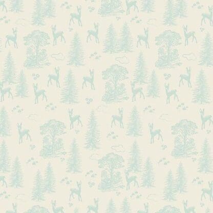 Riley Blake Designs - Woodland Spring - Deer - #C4991-Aqua