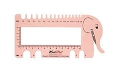 Knitting needle gauge