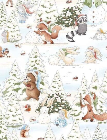 Animals Playing In The Snow - Multi