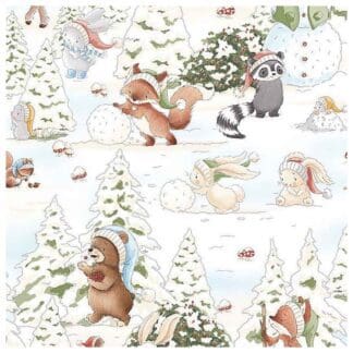 Animals Playing In The Snow - Multi