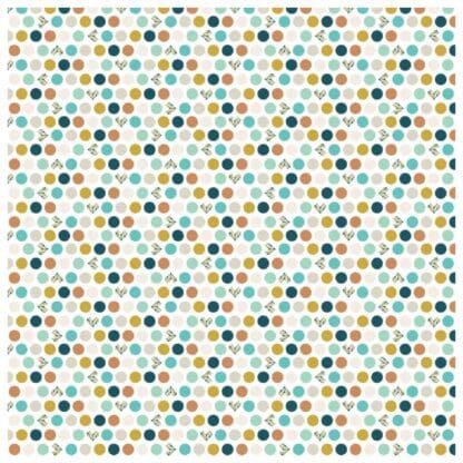 Hearts & Circles - Teal
