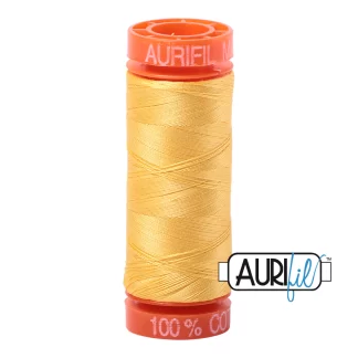Aurifil 50wt Cotton Mako' - Pale Yellow 1135 - 200m Spool