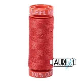 Aurifil 50wt Cotton Mako' - Light Red Orange 2277 - 200m Spool