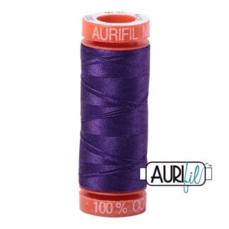 Aurifil 50wt Cotton Mako' - Dark Violet 2582 - 200m Spool