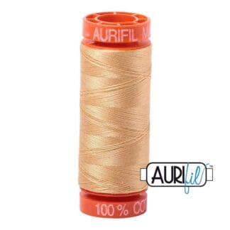 Aurifil 50wt Cotton Mako' - Ocher Yellow 5001 - 200m Spool