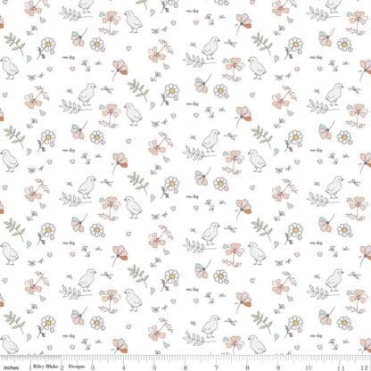 Hidden Cottage - Birds - Off White