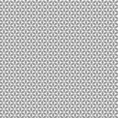 Words to Quilt By - Geo Flower - Grey/White