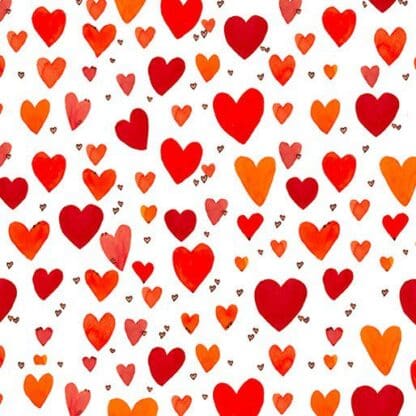 It’s Raining Cats & Dogs - Playful Hearts - Coral