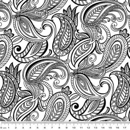 Night & Day - Paisley - White/Black