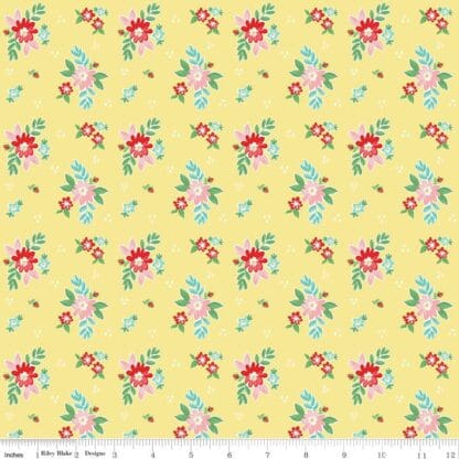 Quilt Fair - Floral - Yellow