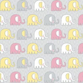 Adorable Elephant - Pink/Grey
