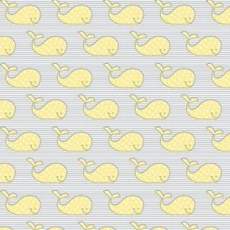 Adorable Alphabet - Adorable Whale - Yellow/Grey