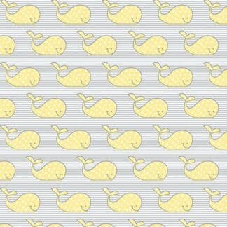 Adorable Alphabet - Adorable Whale - Yellow/Grey
