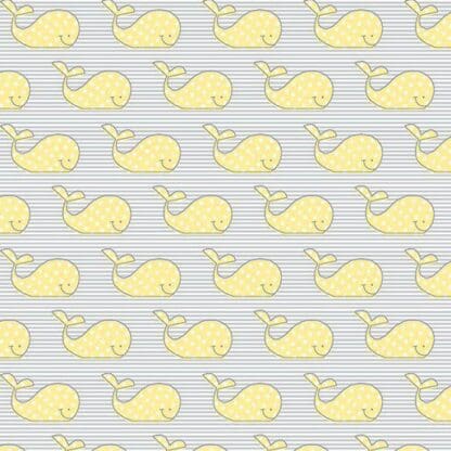 Adorable Alphabet - Adorable Whale - Yellow/Grey