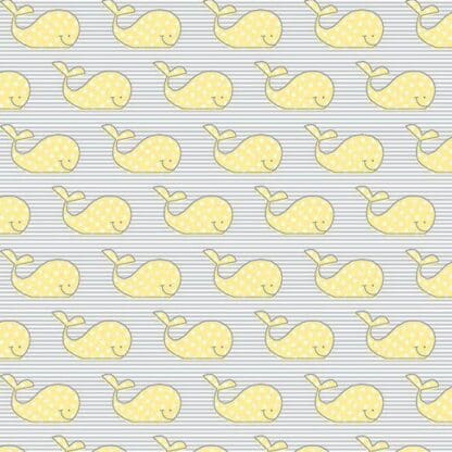 Adorable Alphabet - Adorable Whale - Yellow/Grey