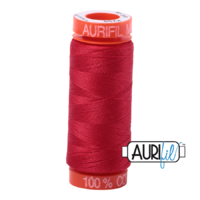 Aurifil 50wt Cotton Mako' - Red 2250 - 200m Spool