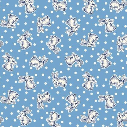 Aunt Grace Sew Charming - Bunnys - Blue
