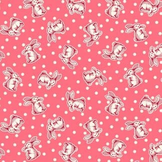 Aunt Grace Sew Charming - Bunnys - Coral