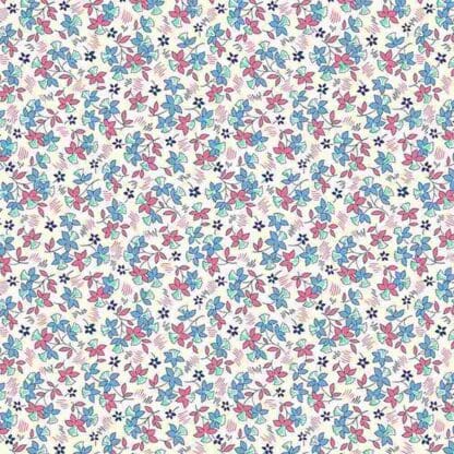 Aunt Grace Sew Charming - Tossed Flowers - Blue