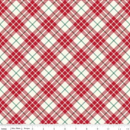 Old Fashioned Christmas - Tartan - Red