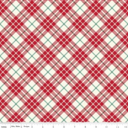 Old Fashioned Christmas - Tartan - Red