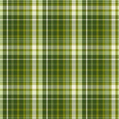 Cats n Quilts - Plaid Happy - Green