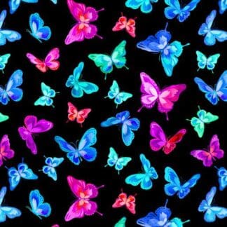 Luminous Blooms - Luminous Butterflies - Black