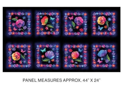 Luminous Blooms - Luminous Flower Boxes - Navy - Panel