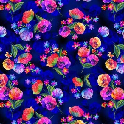 Luminous Blooms - Luminous Garden - Navy