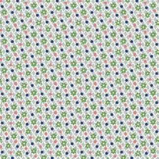 Aunt Grace Simply Charming - Wild Flowers - Green Blue