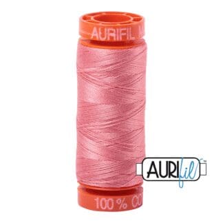 Aurifil 50wt Cotton Mako' - Peachy Pink 2435 - 200m Spool