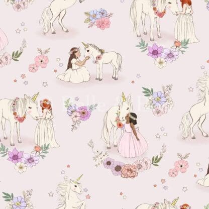 Belle & Boo - Unicorn Fabric Pink - Image 2