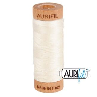 Aurifil 80wt Cotton Mako' - Chalk 2026 - 280m Spool