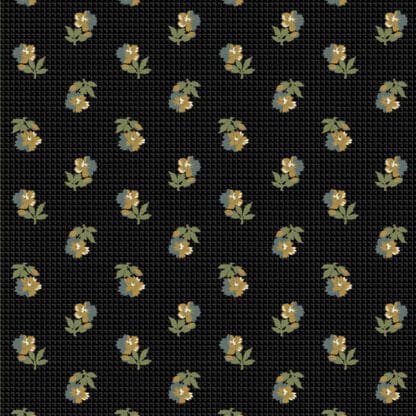 Villa Flora - Checker Flower - Black