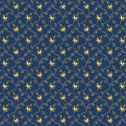Vintage Charm - Rose Bud - Blue
