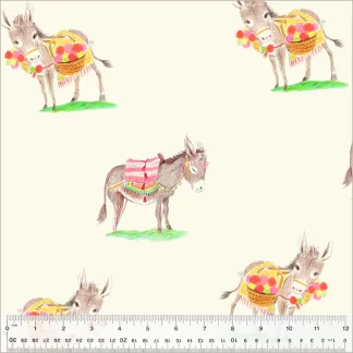 Heather Ross by Hand - Donkey - Ivory