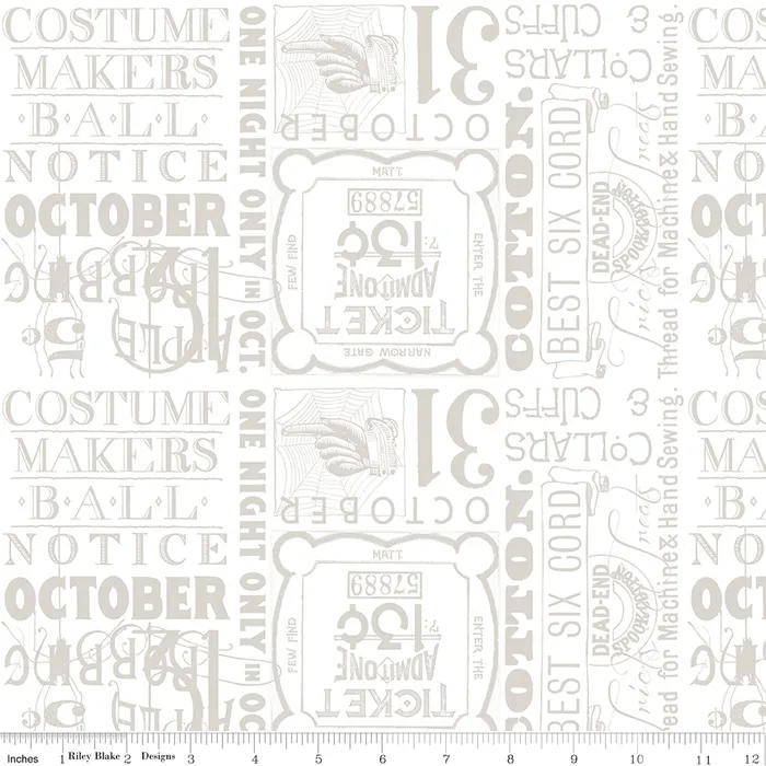 Costume Maker’s Act II Ticket Text - White