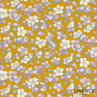 Heirloom (5) Spring - Floral Mustard Yellow - Liberty Cotton