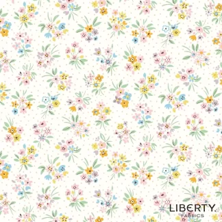 Heirloom (5) Spring  - Floral Cream -  Liberty Cotton