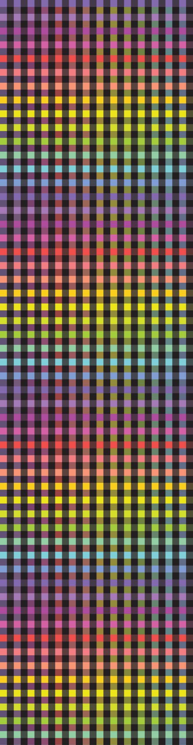 Devonstone - Rainbow Check - Black - Wide Back - Image 2