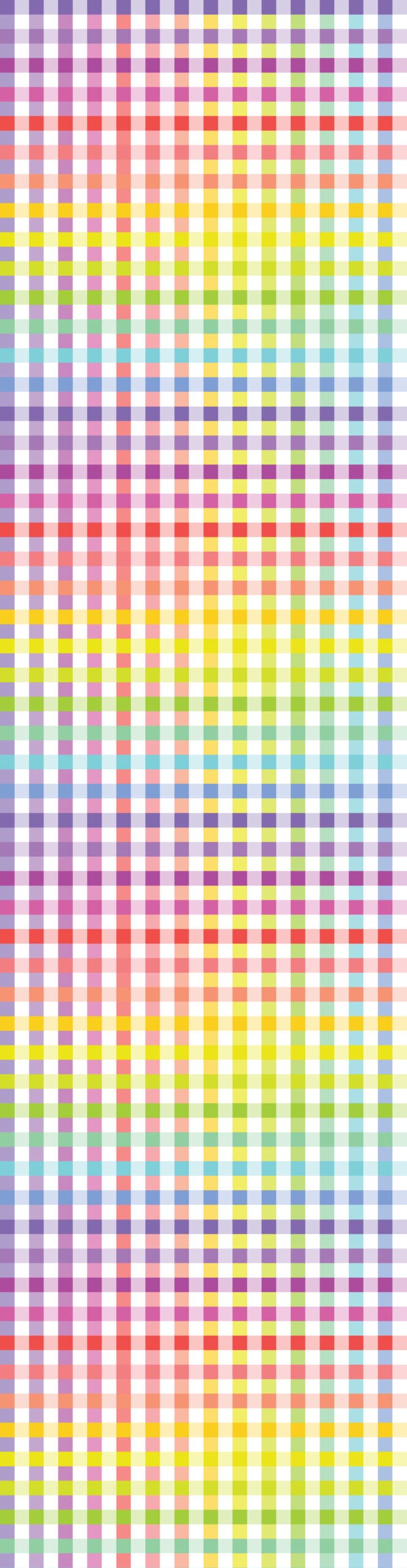 Devonstone - Rainbow Check - White - Wide Back - Image 2