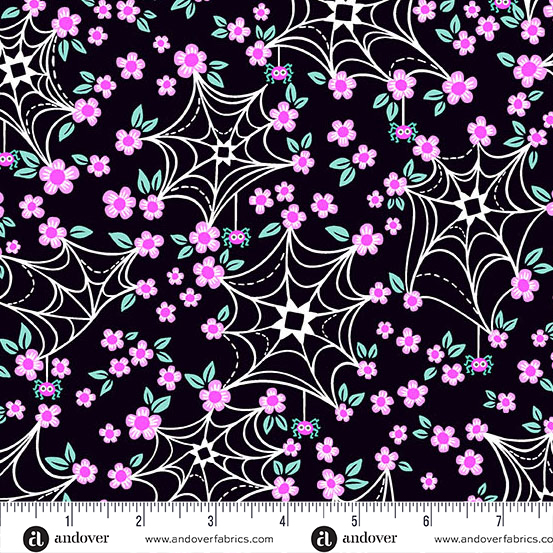 Ghostly Garden - Web and Bloom - Black