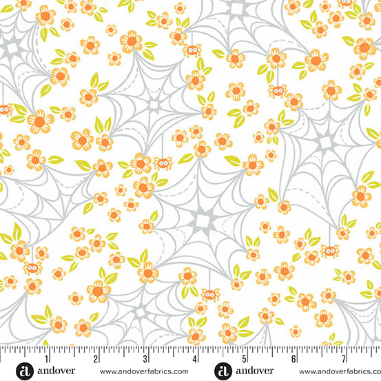 Ghostly Garden - Web and Bloom - White