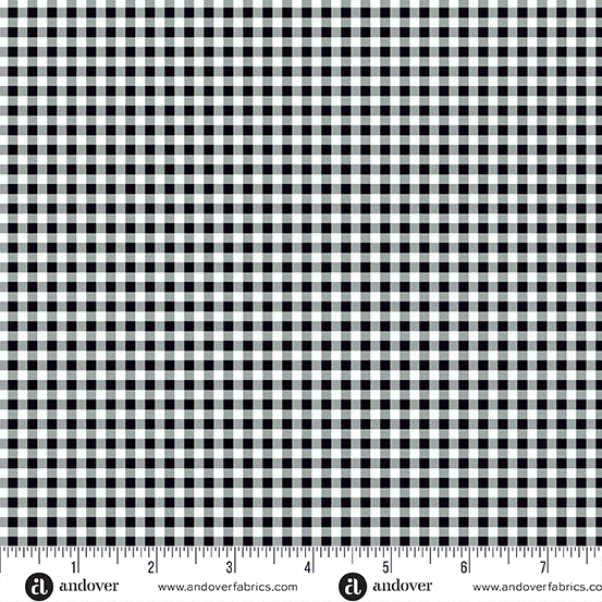 Ghostly Garden - Bitty Gingham - Black