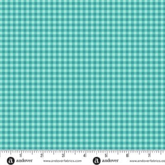 Ghostly Garden - Bitty Gingham - Aqua