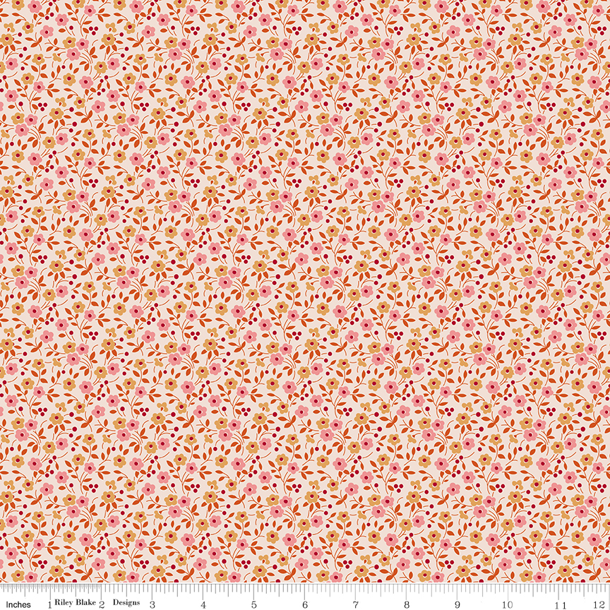 Farmer's Daughter - Floral - Coral