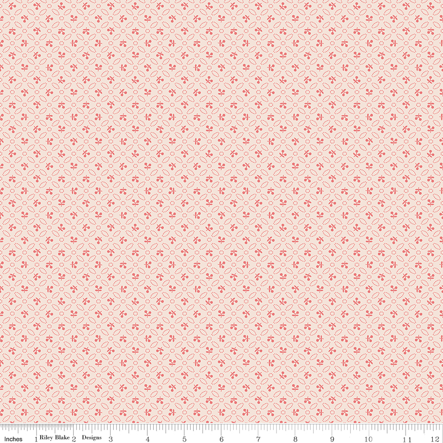 Farmer's Daughter - Cherries Background - Coral