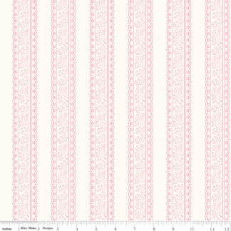 Sweet Pink - Floral Stripes - Cream